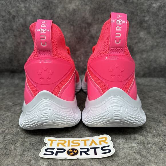 Under Armour Curry 8 NM Basketball Shoes Mens Sz 9 Pink White Steph Curry - Picture 5 of 8
